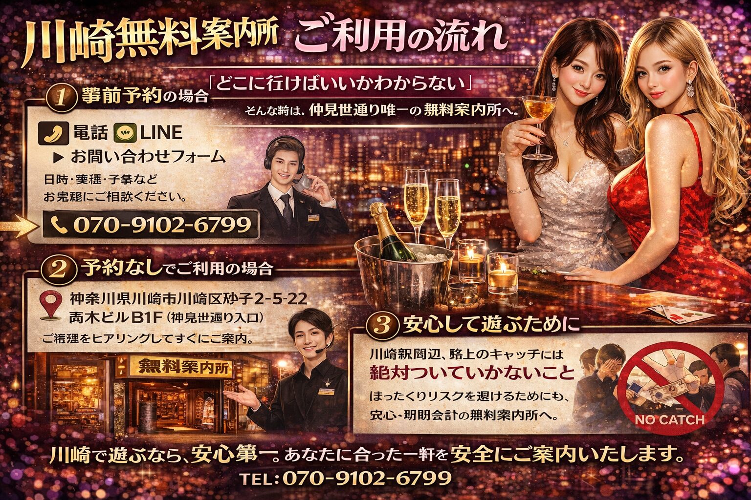 川崎無料案内所|ご利用の流れ - 川崎無料案内所